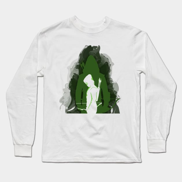 Arrow Green Shadow Long Sleeve T-Shirt by Bomdesignz